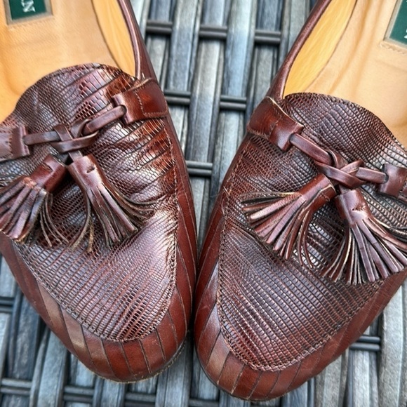 Italian-Made COLE HAAN Mahogany Leather Loafers - Vintage - Picture 3 of 13